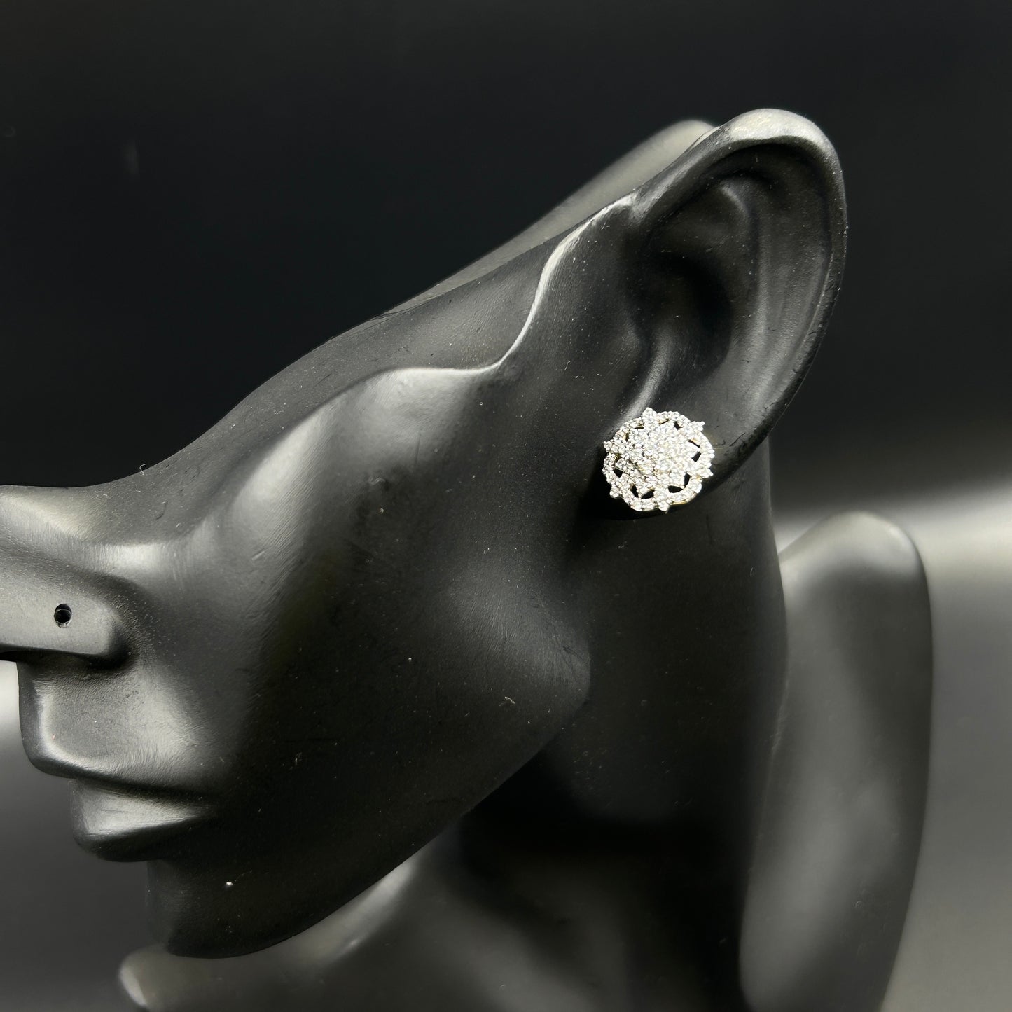 Pure Silver Diamond Earring