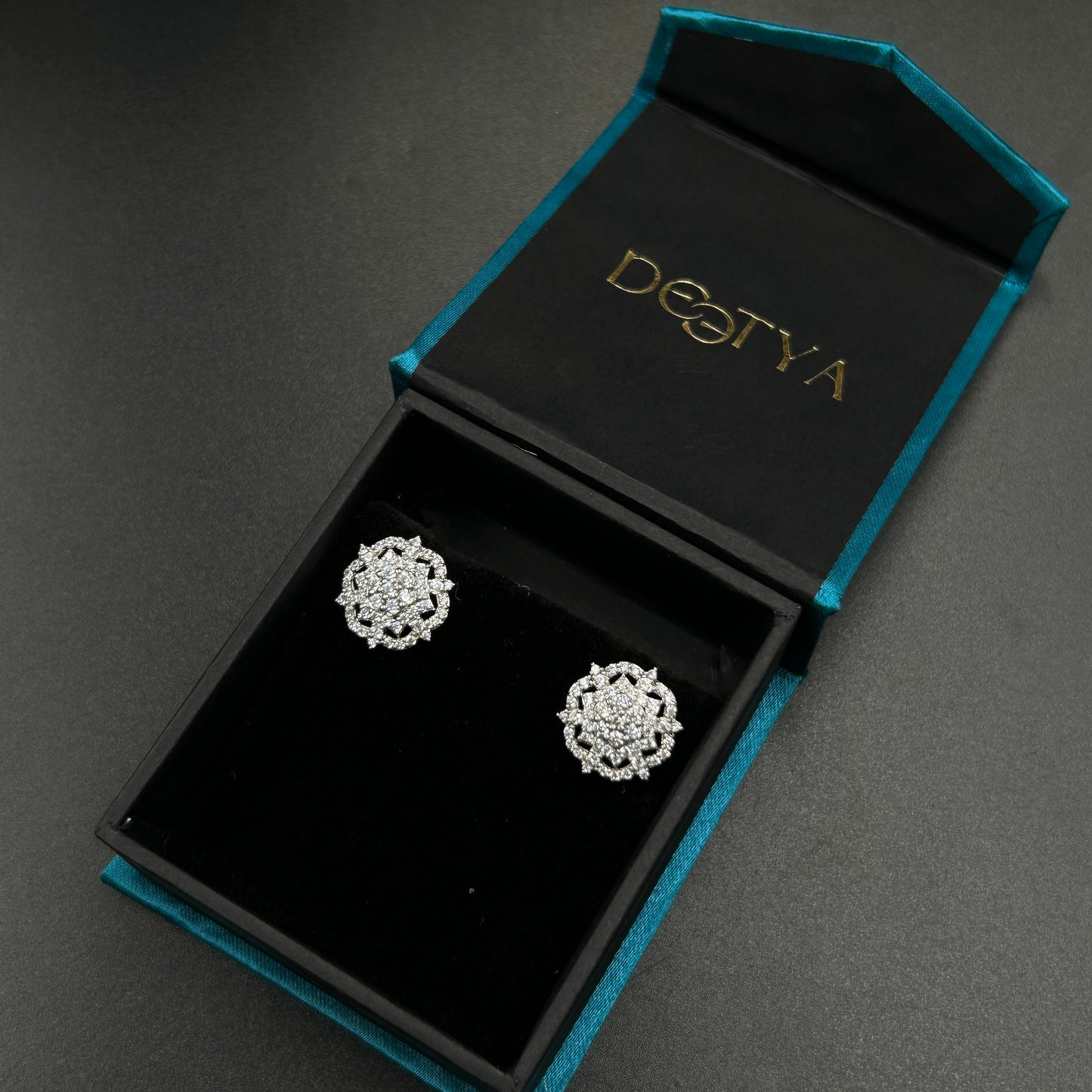 Pure Silver Diamond Earring