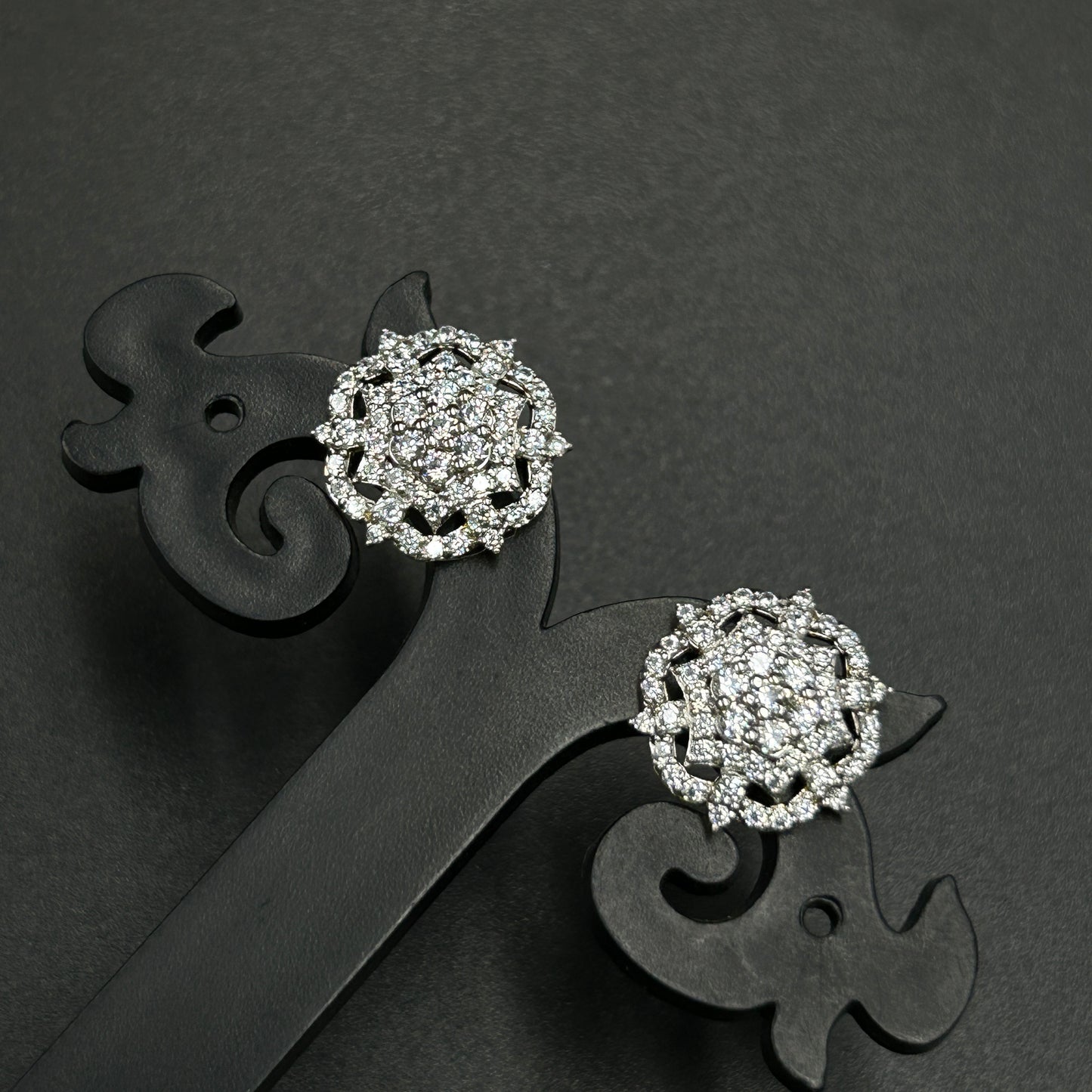 Pure Silver Diamond Earring