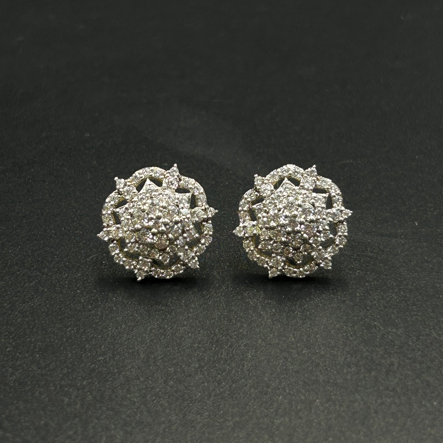 Pure Silver Diamond Earring