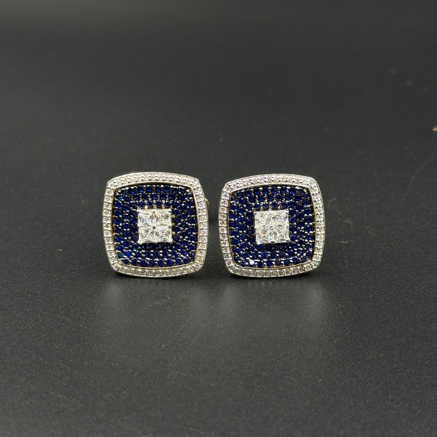 Blue Sapphire Cufflink - Men's Jewelry