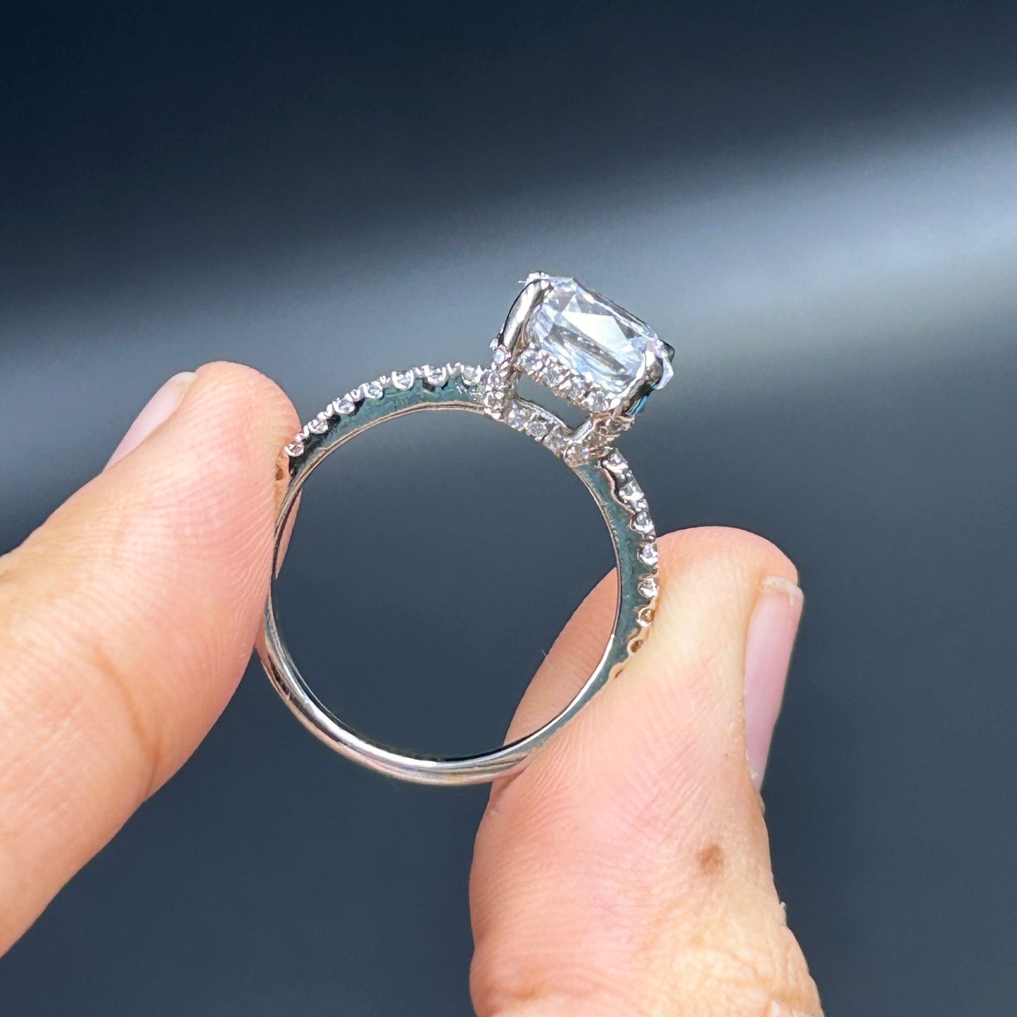 Women's Diamond Ring - Pure Silver