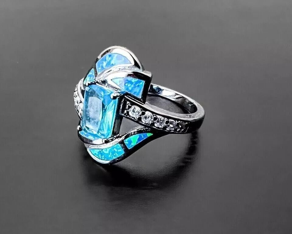 Blue Diamond Ring