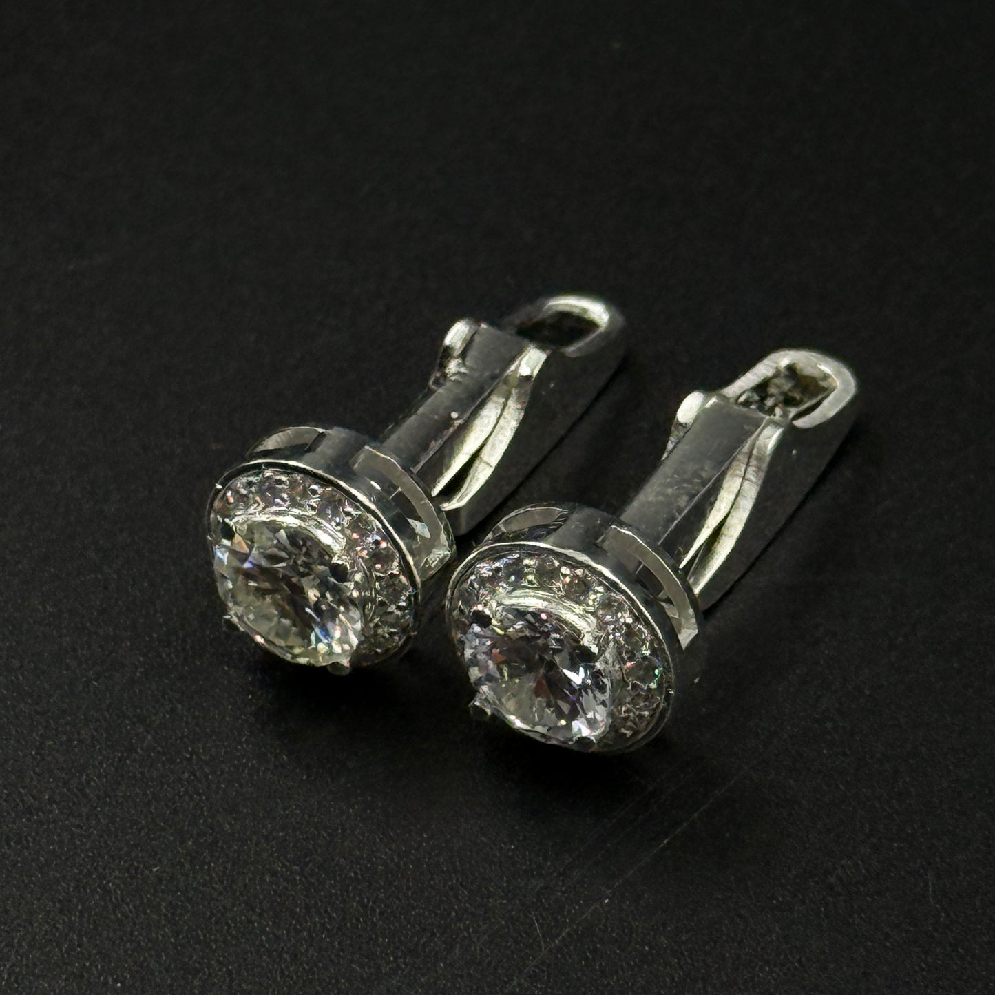 Men's Diamond Cufflink - 925 Sterling Silver