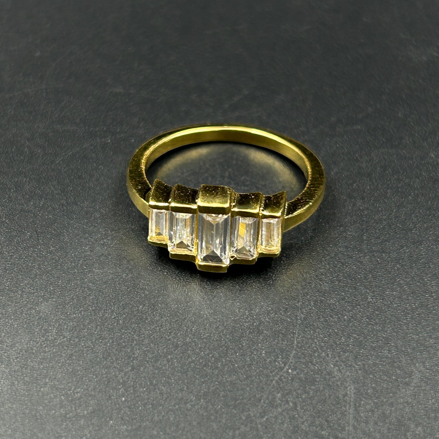 Women's Silver Baguette ring