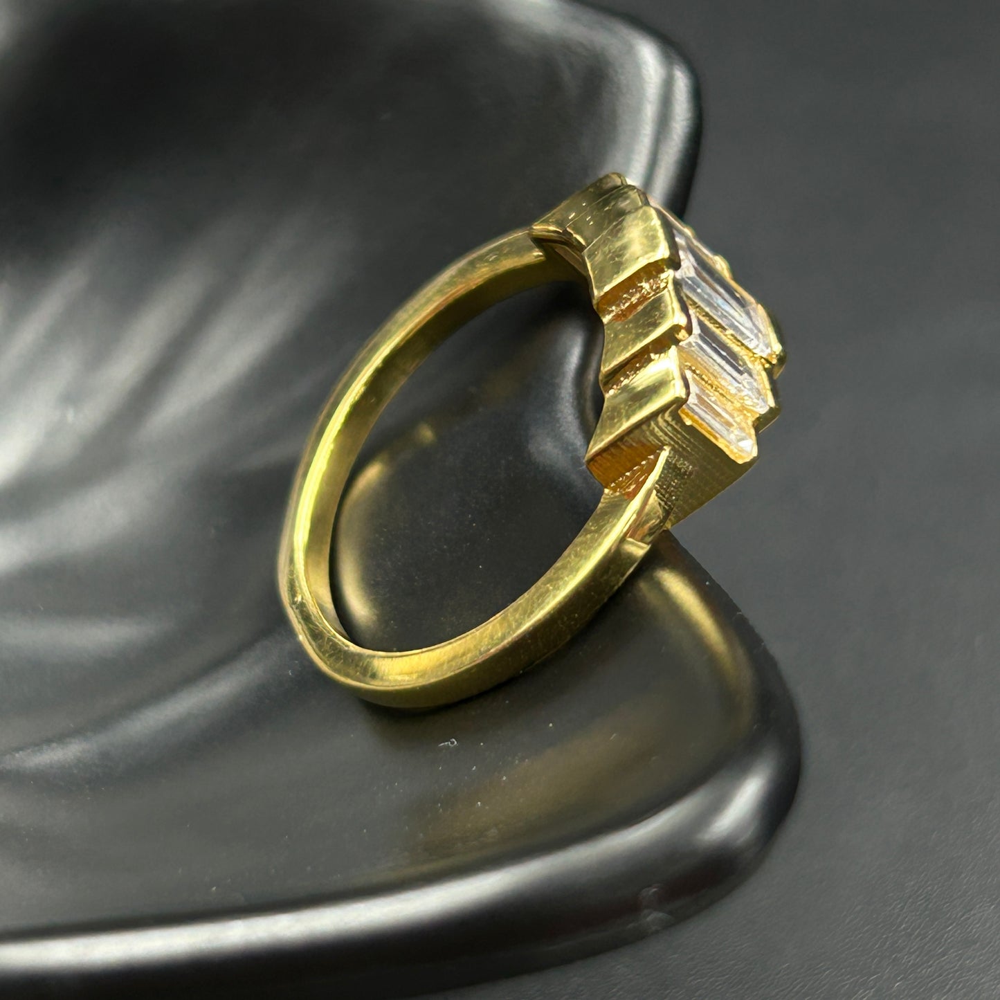 Women's Silver Baguette ring