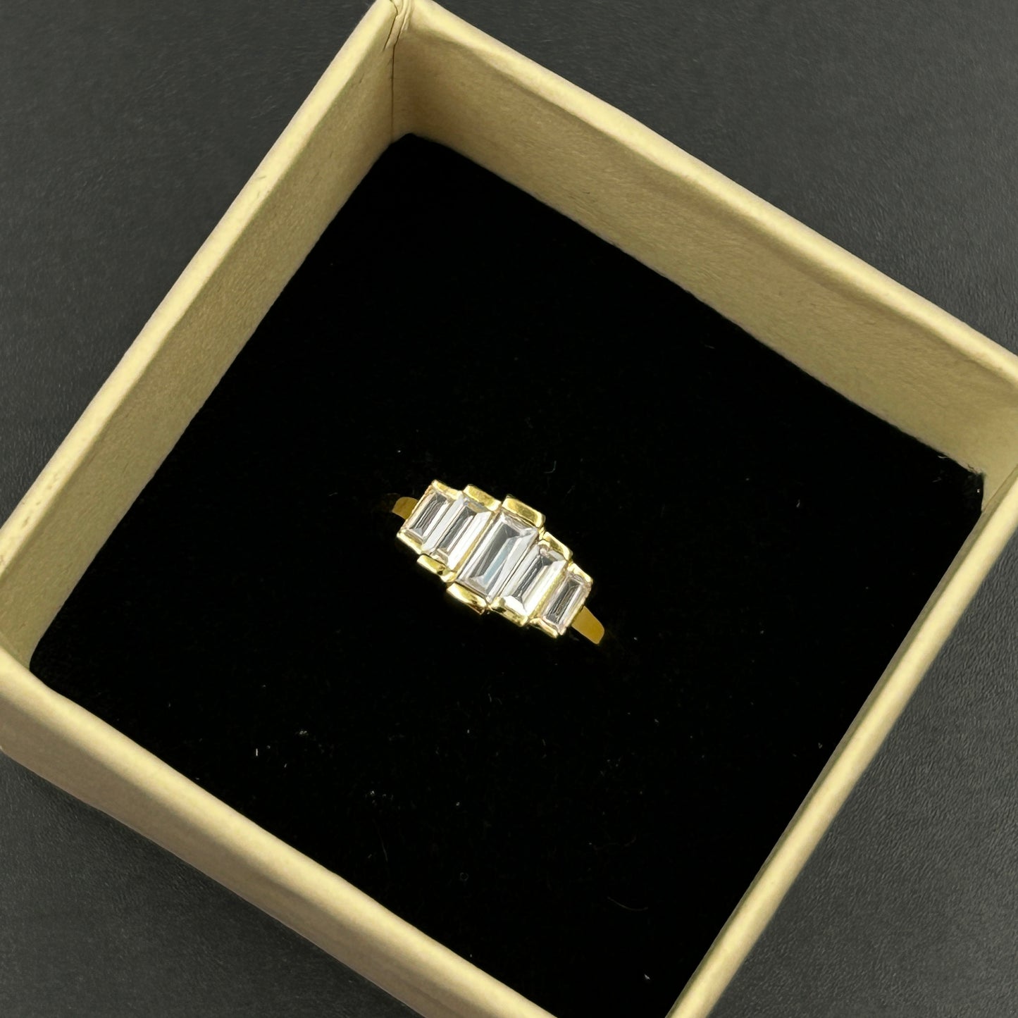 Women's Silver Baguette ring