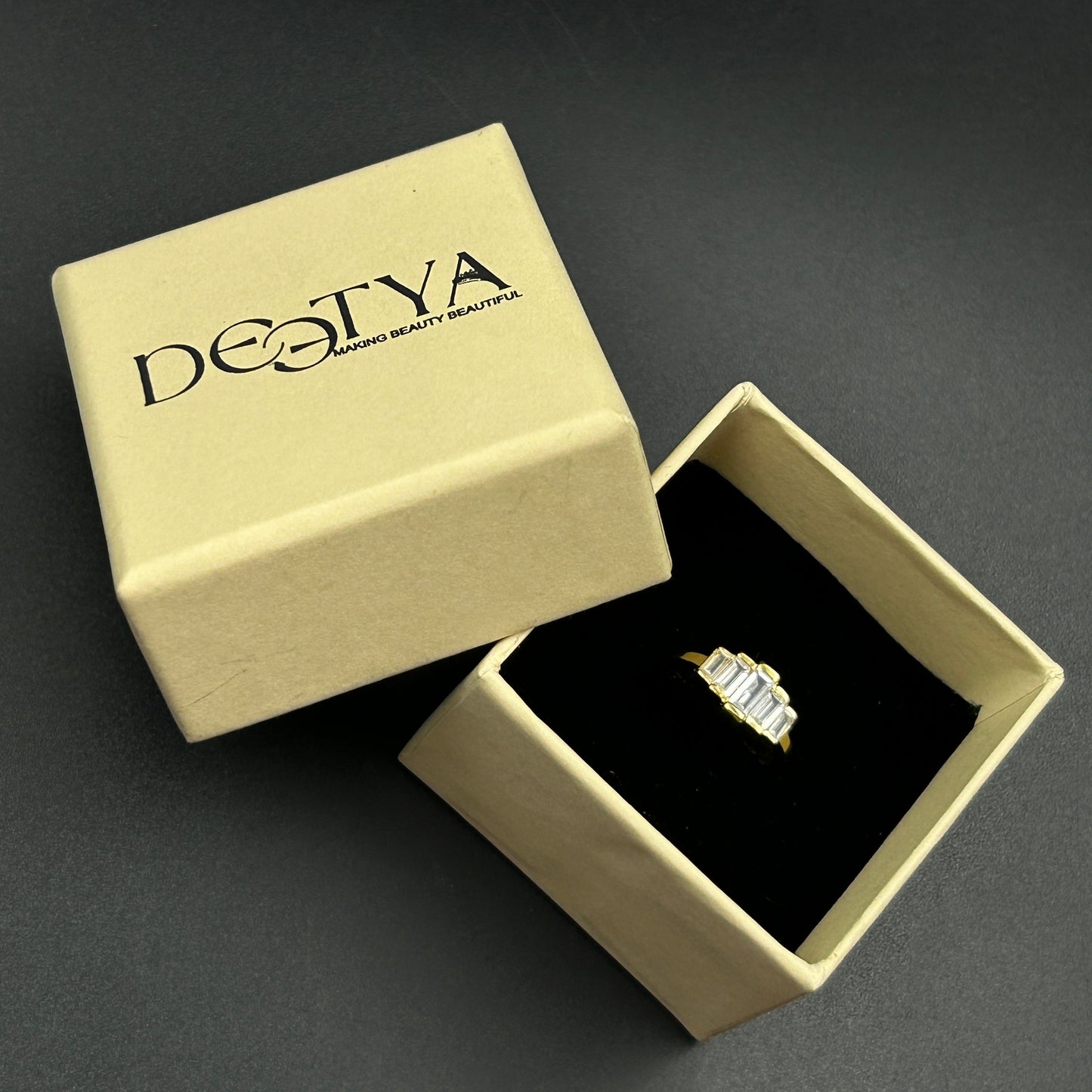 Women's Silver Baguette ring
