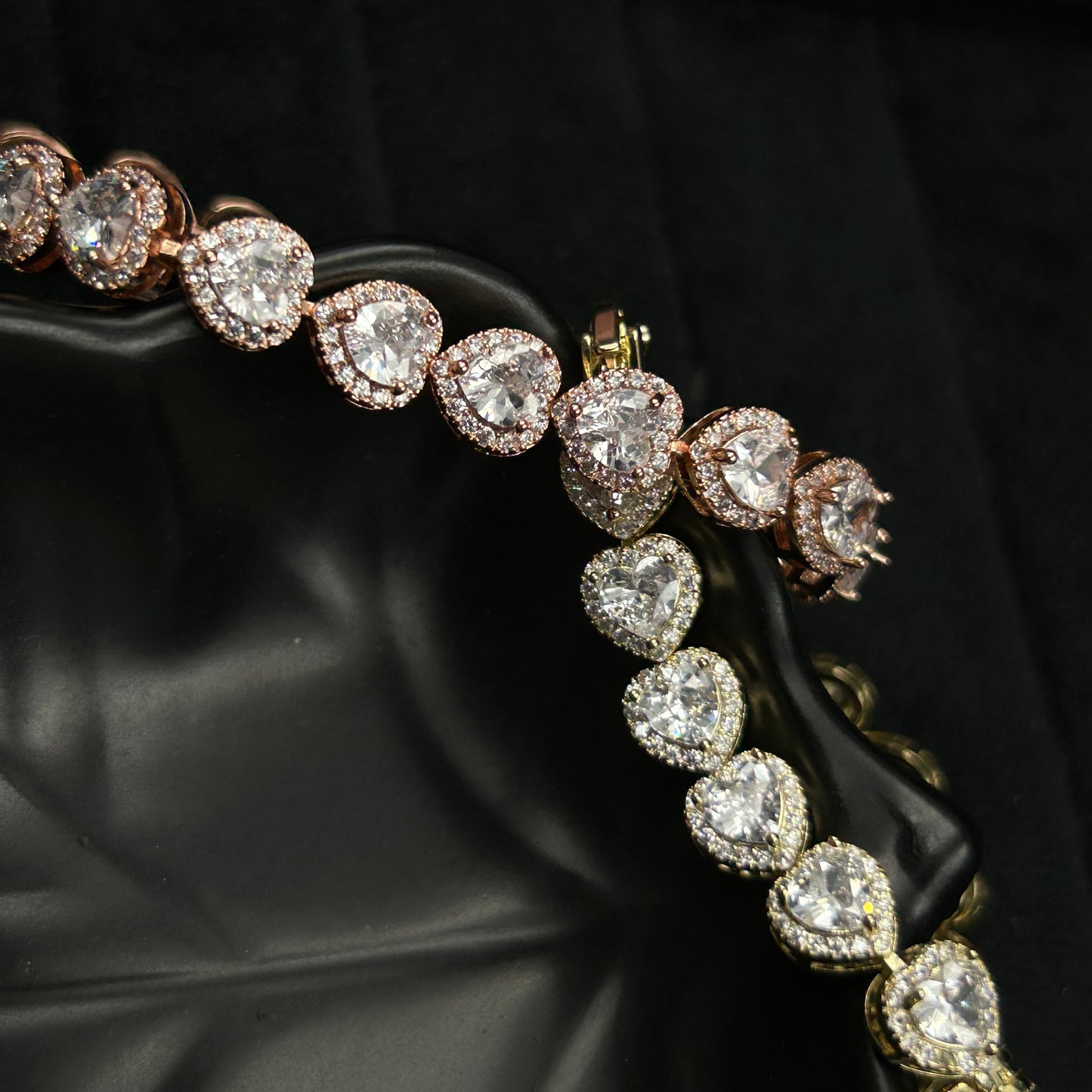 Diamond Heart 18k Gold Plated Bracelet