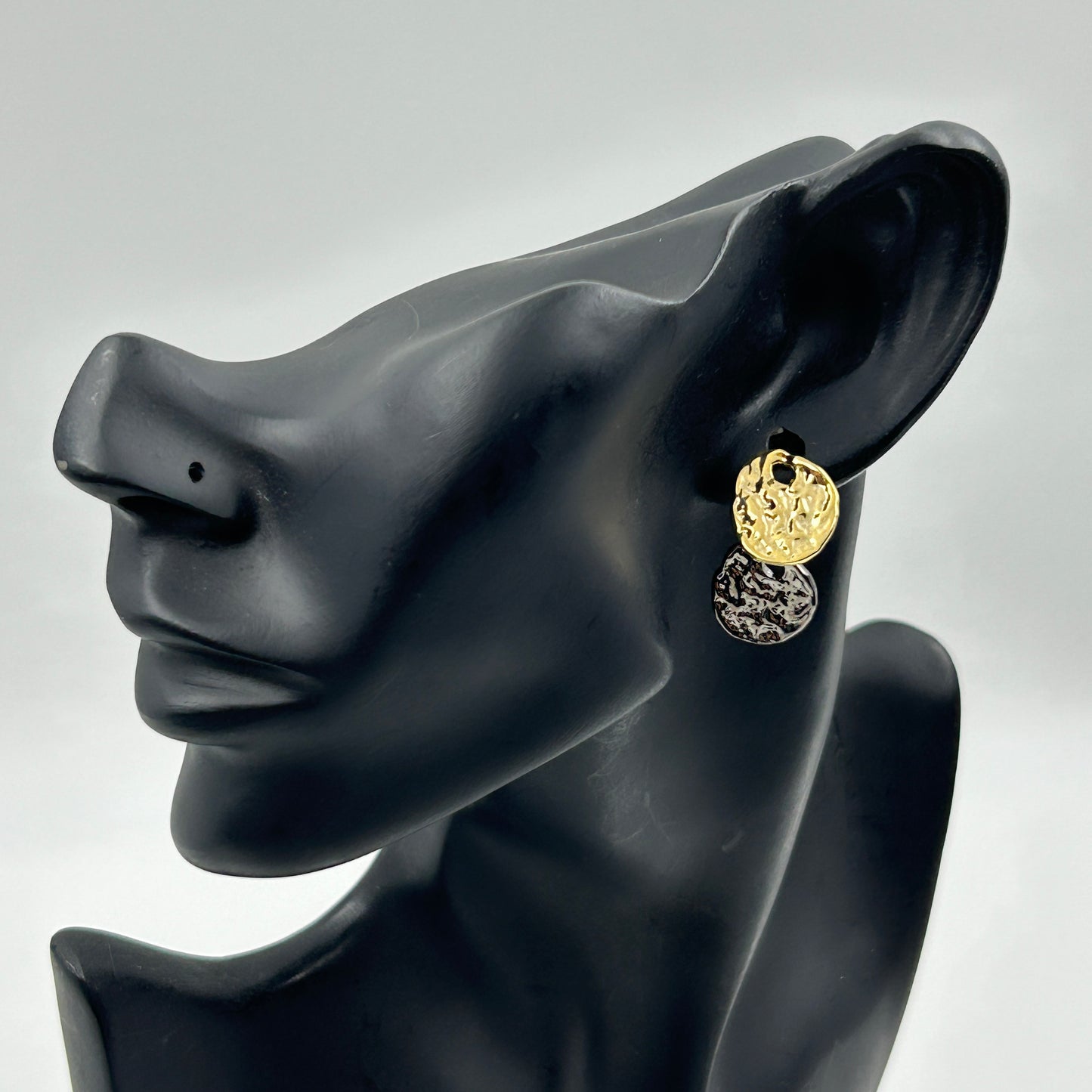 18K Gold Plated Two tone dangle earrings
