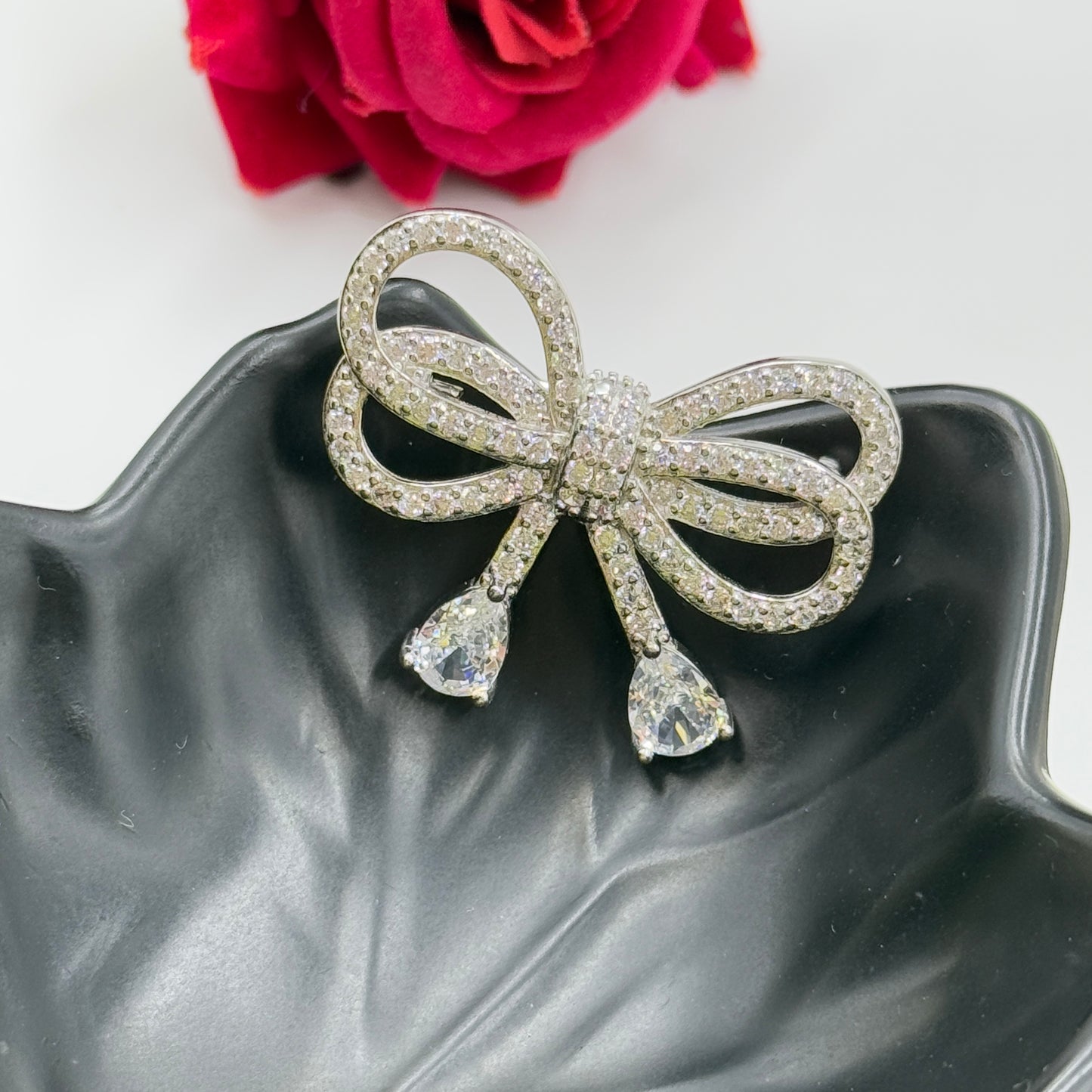 925 BOW Brooch for women - Women's Saree Pin