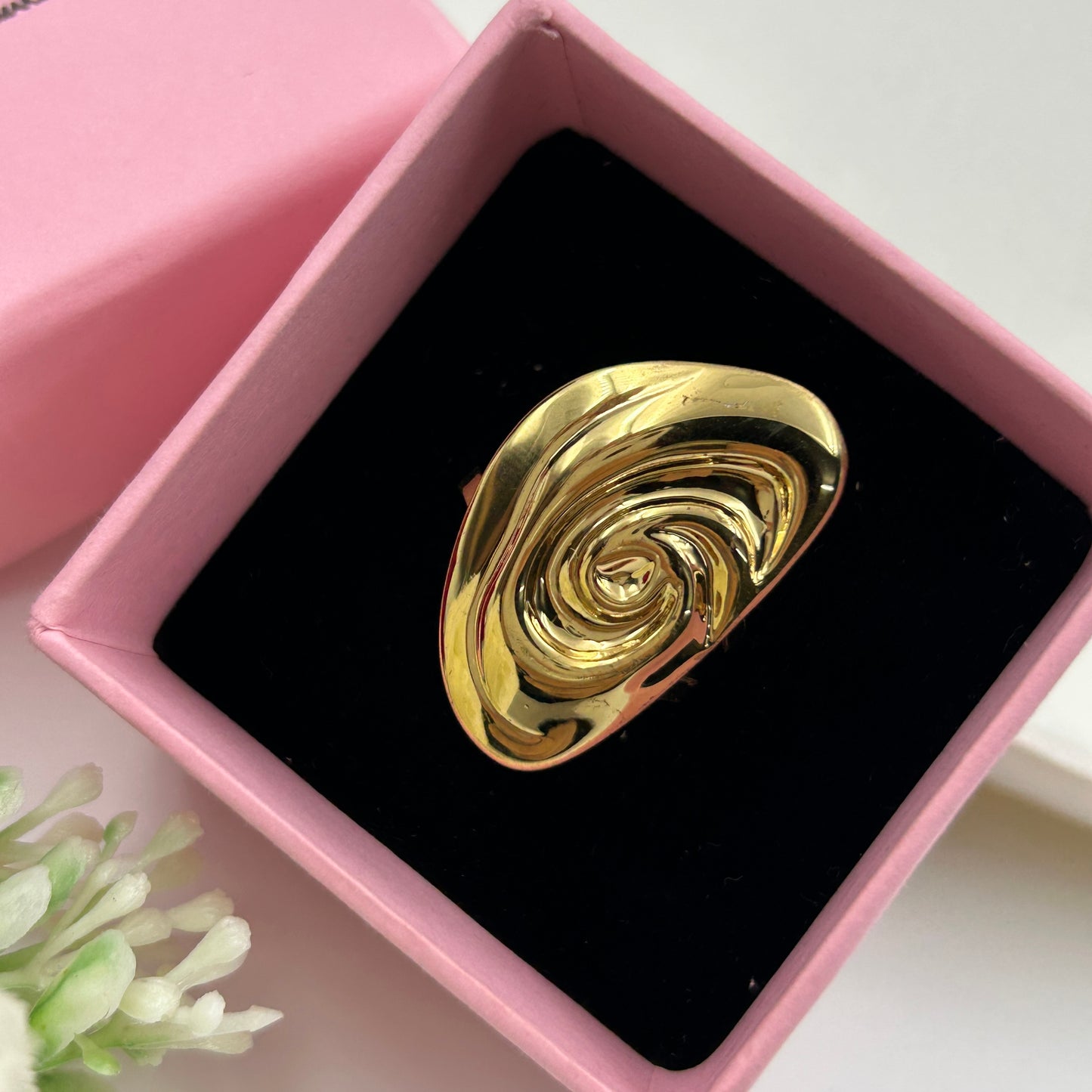 18k Yellow Gold Plated Cocktail Ring