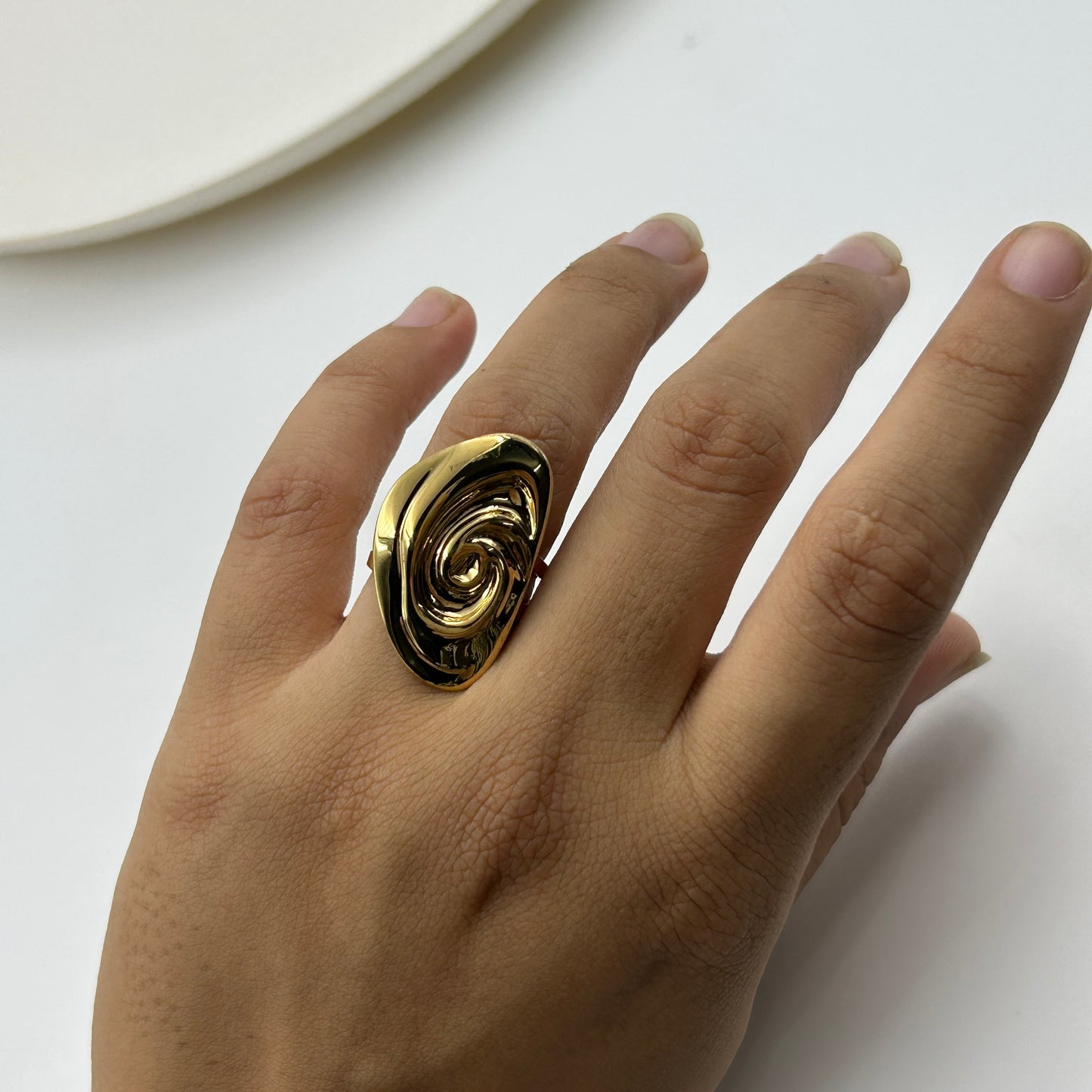 18k Yellow Gold Plated Cocktail Ring