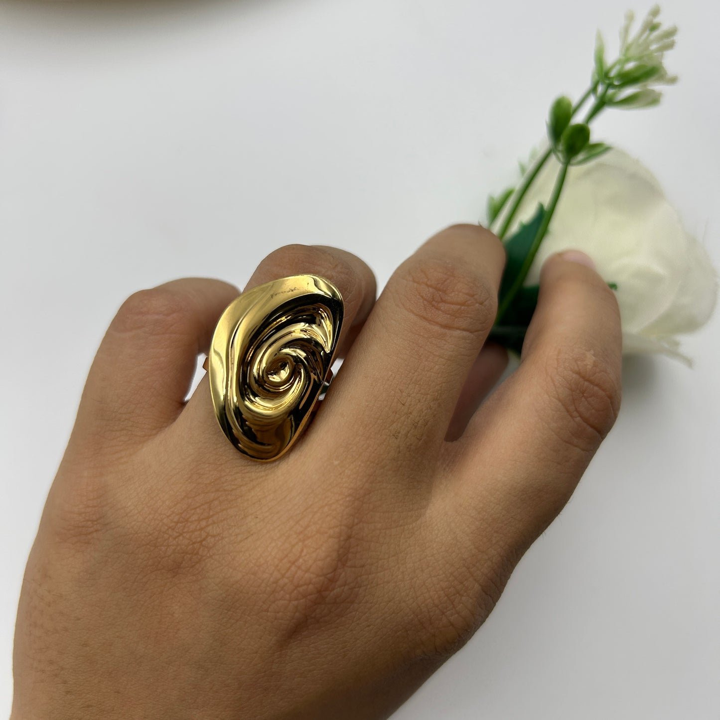 18k Yellow Gold Plated Cocktail Ring