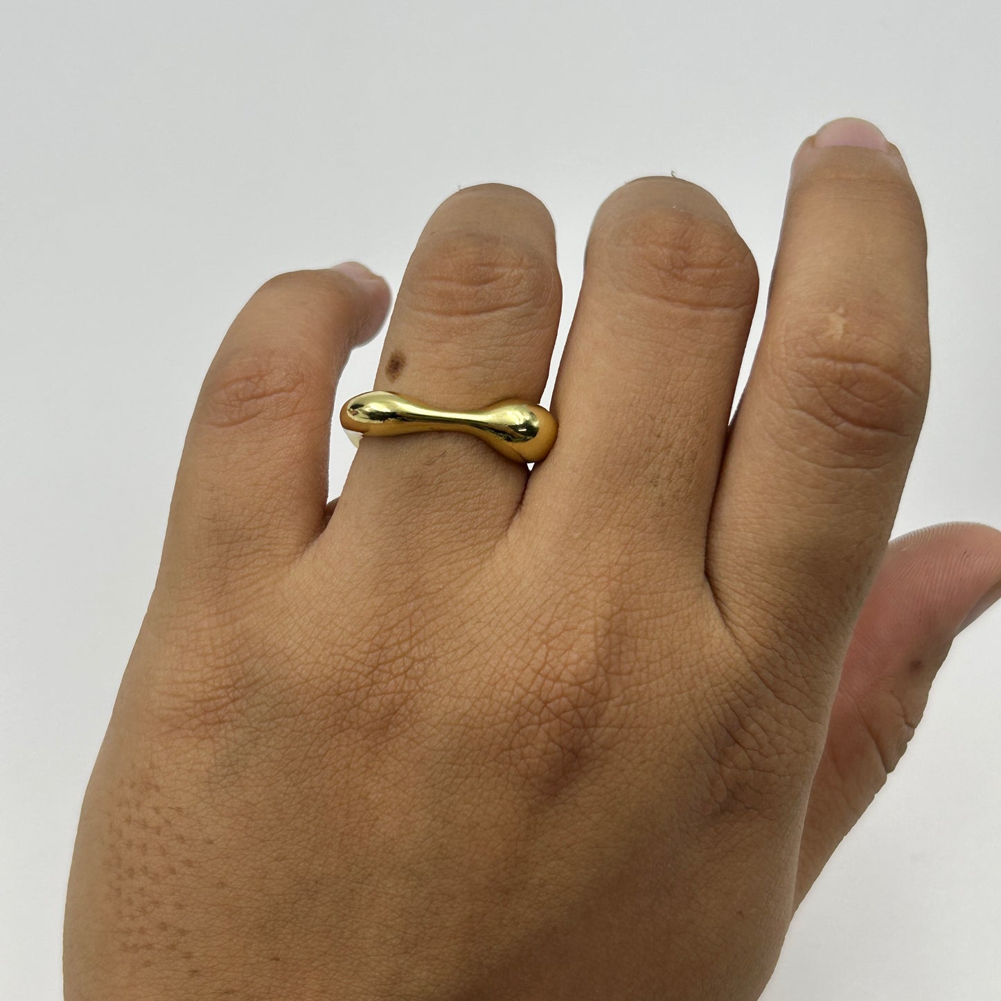 Women's Ring 18k Yellow Gold Plated Square Ring