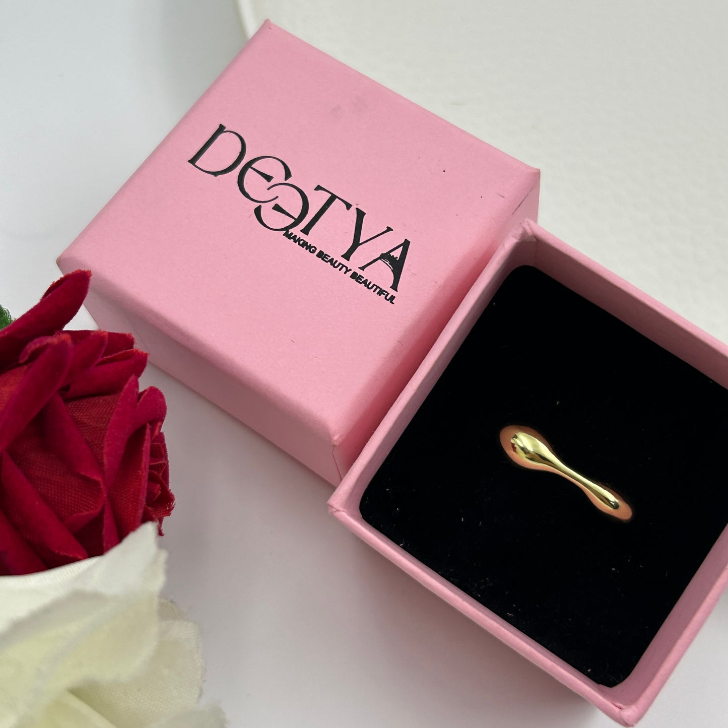 Women's Ring 18k Yellow Gold Plated Square Ring