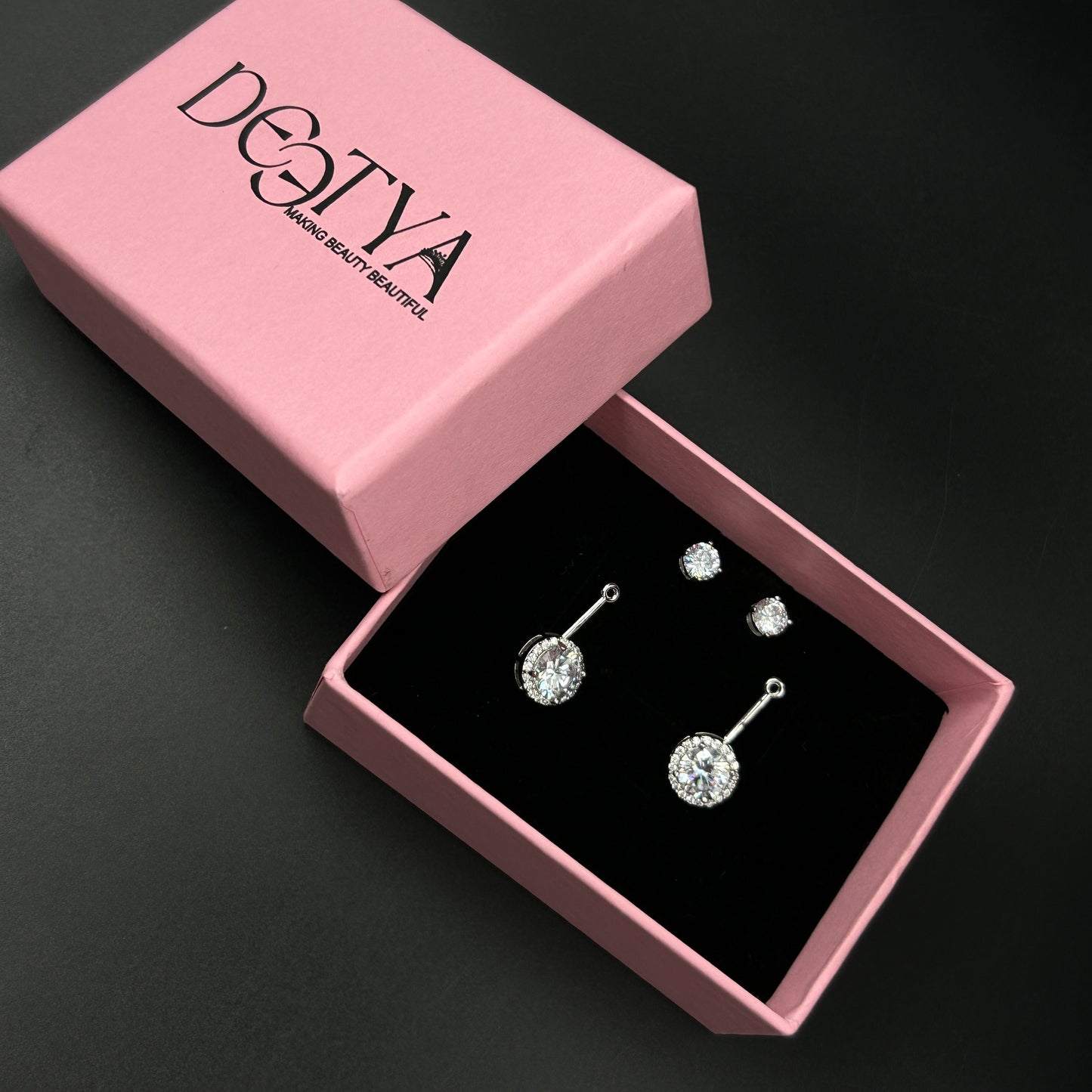 Two in One Earring 18k Gold Plated
