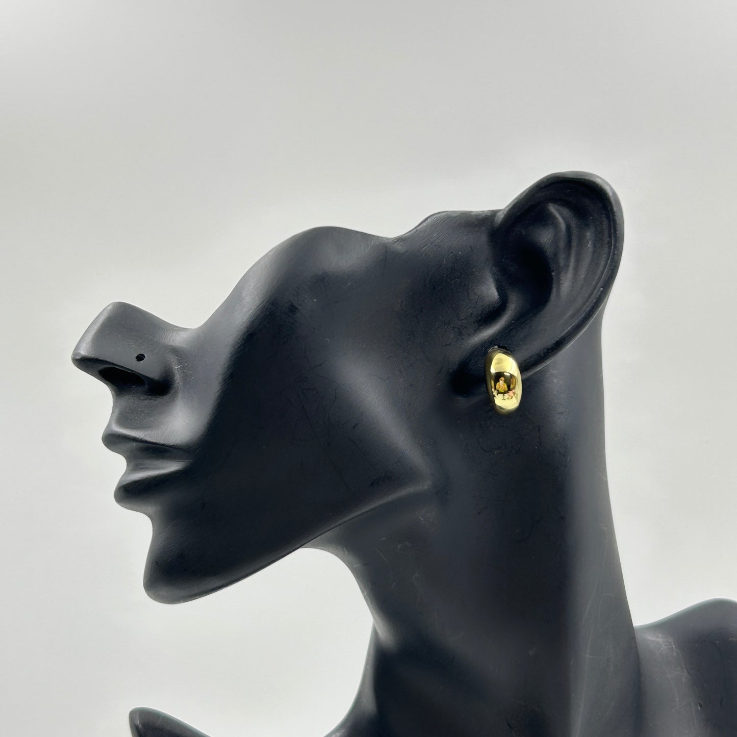 18k Yellow Gold Plated Basic Small Hoop Earring