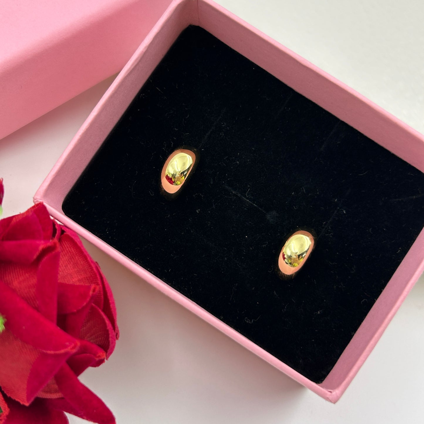 18k Yellow Gold Plated Basic Small Hoop Earring