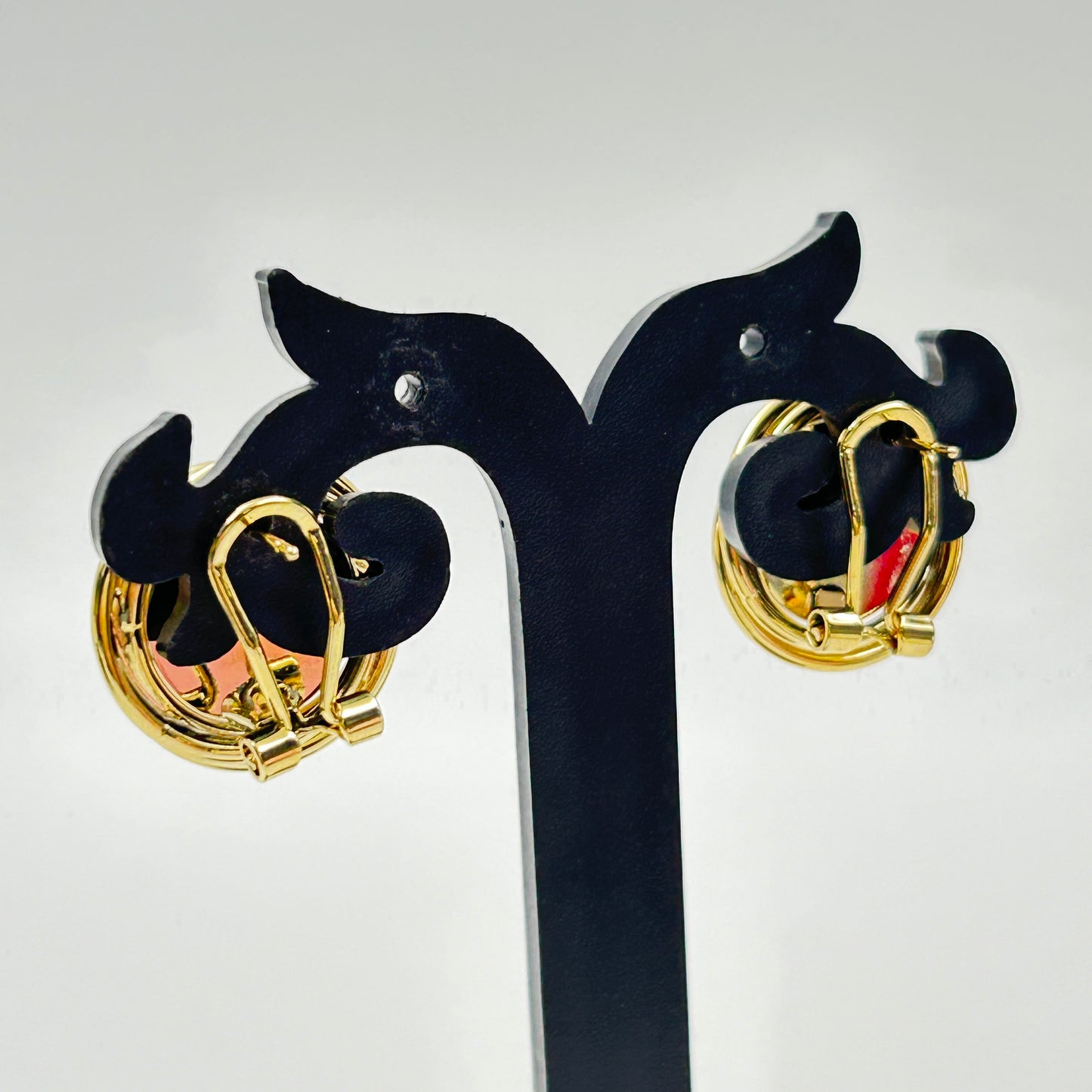 18k Yellow Gold Plated BIG White Pearl Earring