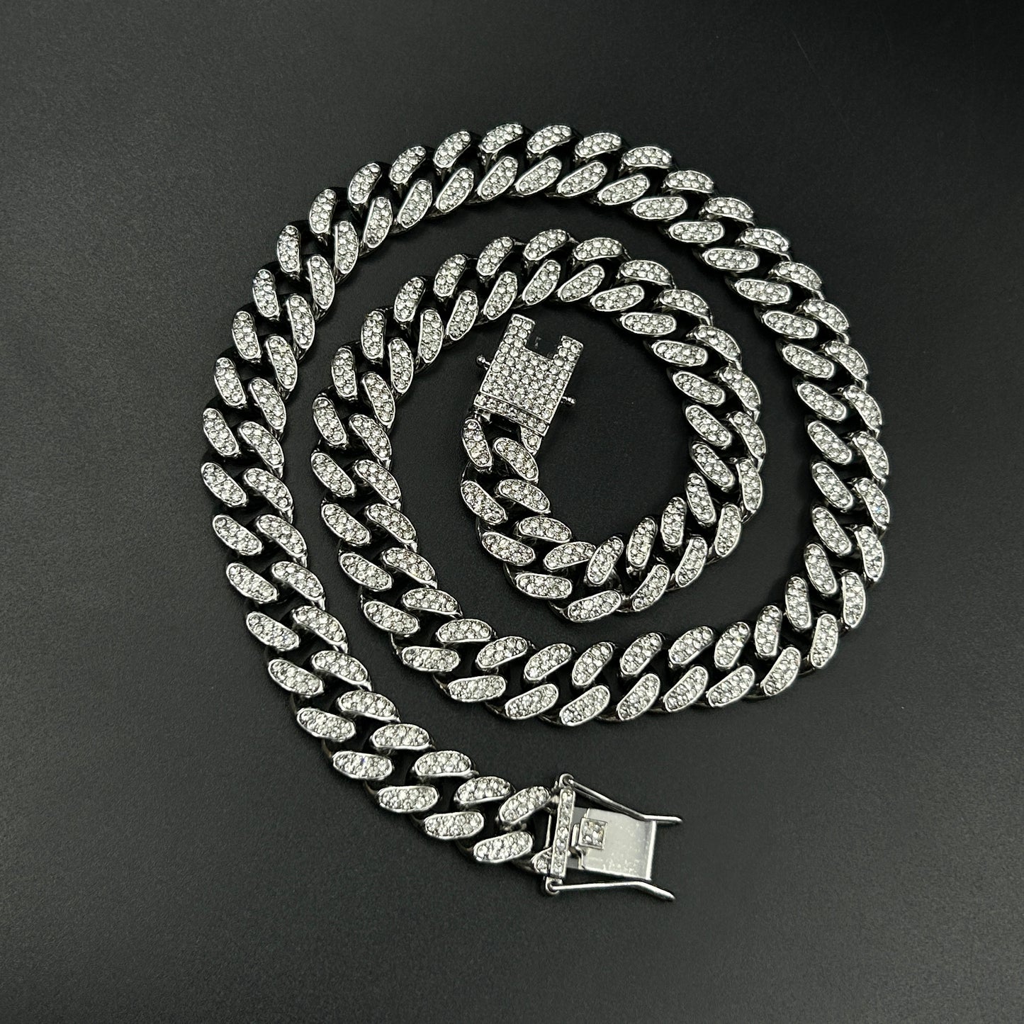 Diamond Cuban Link Chain - Stainless Steel