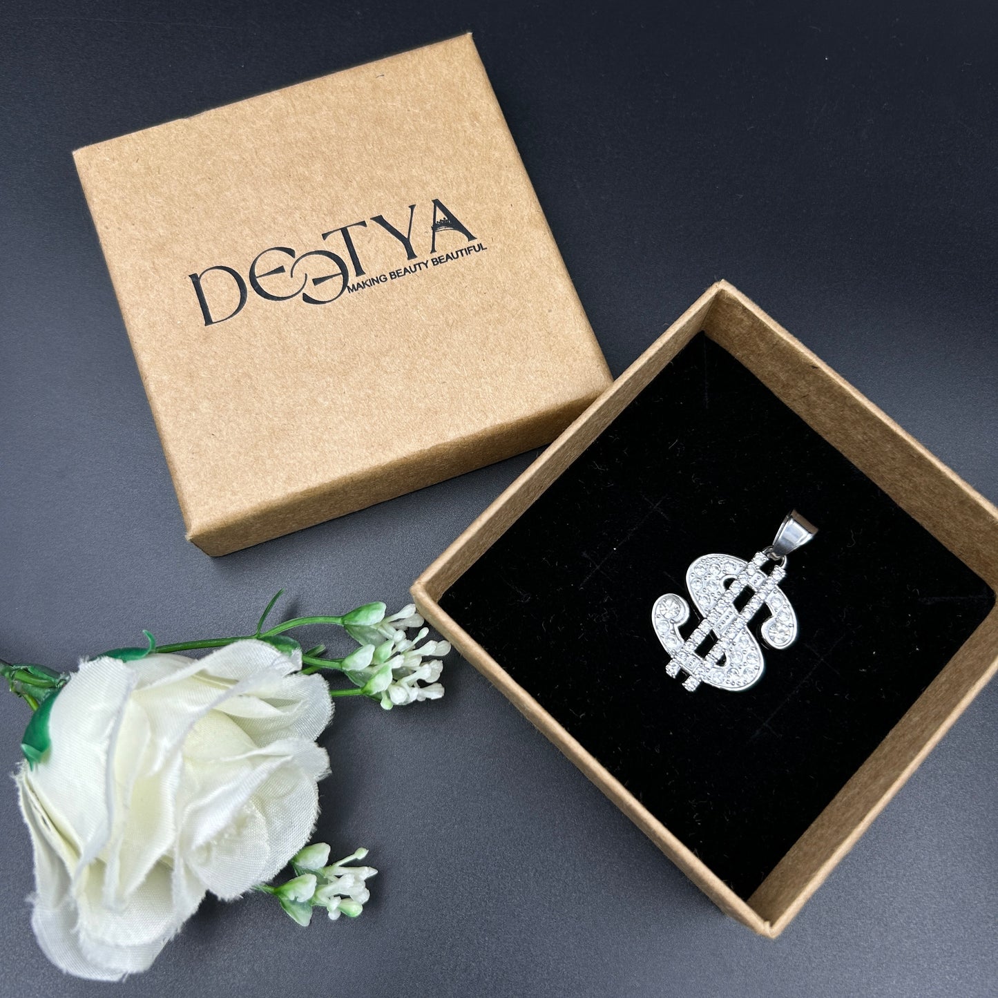 Men’s Stainless steel Dollar Pendant