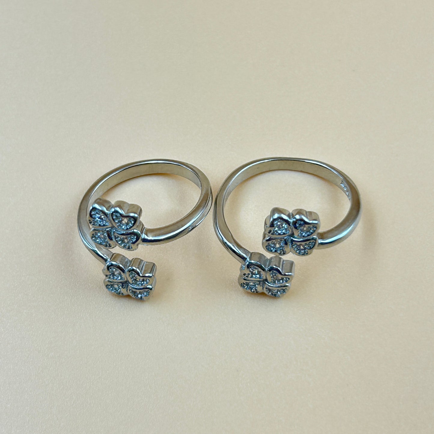 Silver Flower Toe Ring - 925 Silver Toe Rings
