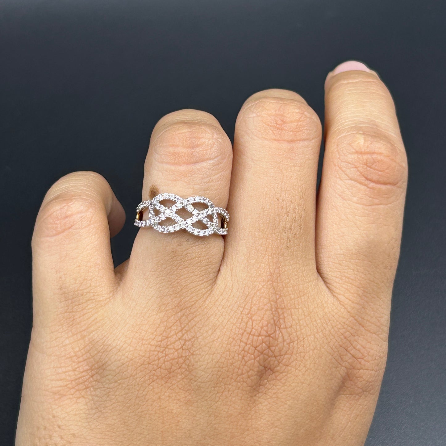 Criss Cross Diamond Ring