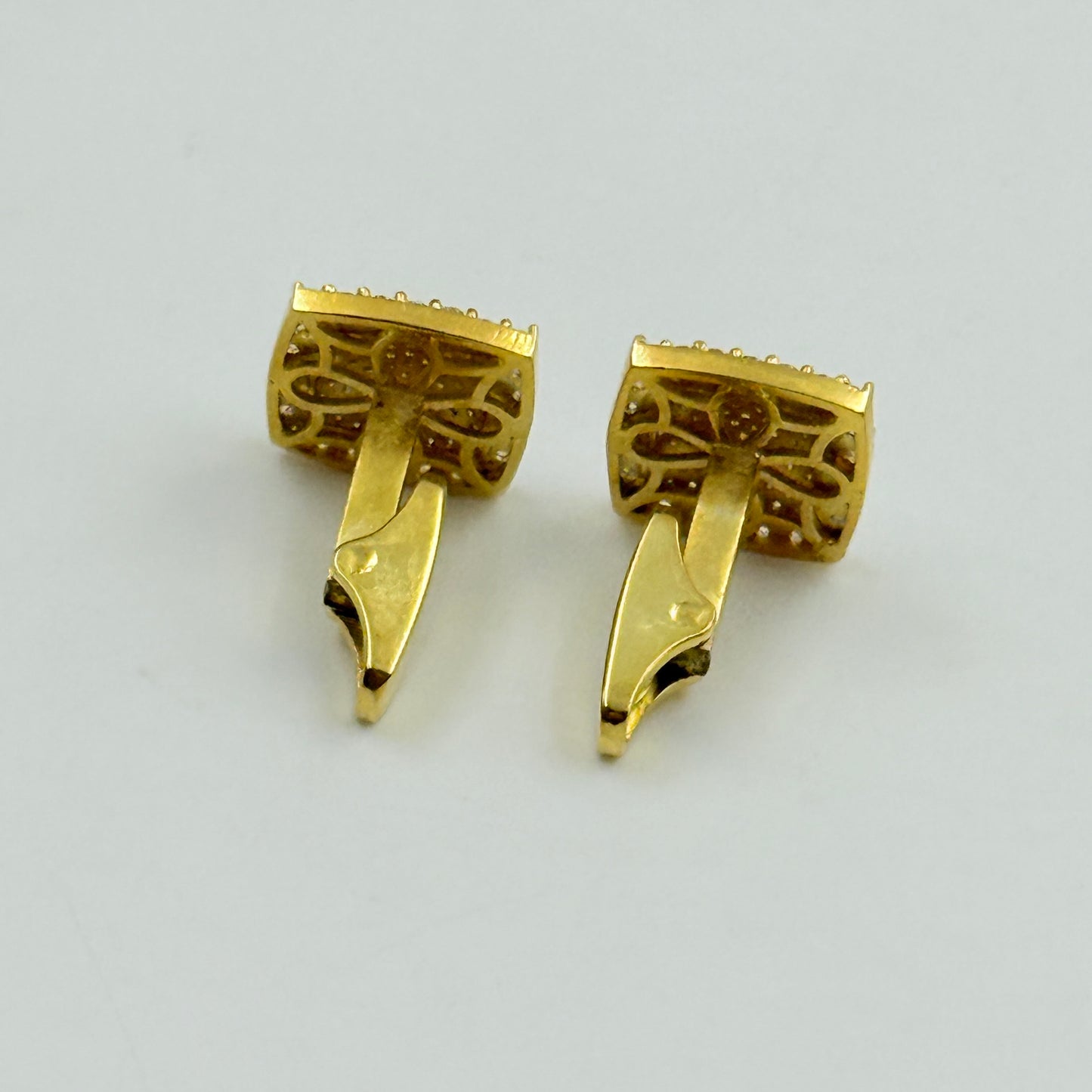 Yellow Gold MEN'S 925 Silver Cufflink