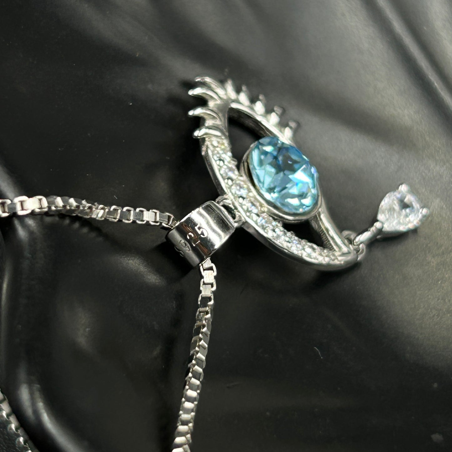 Evil Eye Pendant and Chain - Silver Pendant and Chain