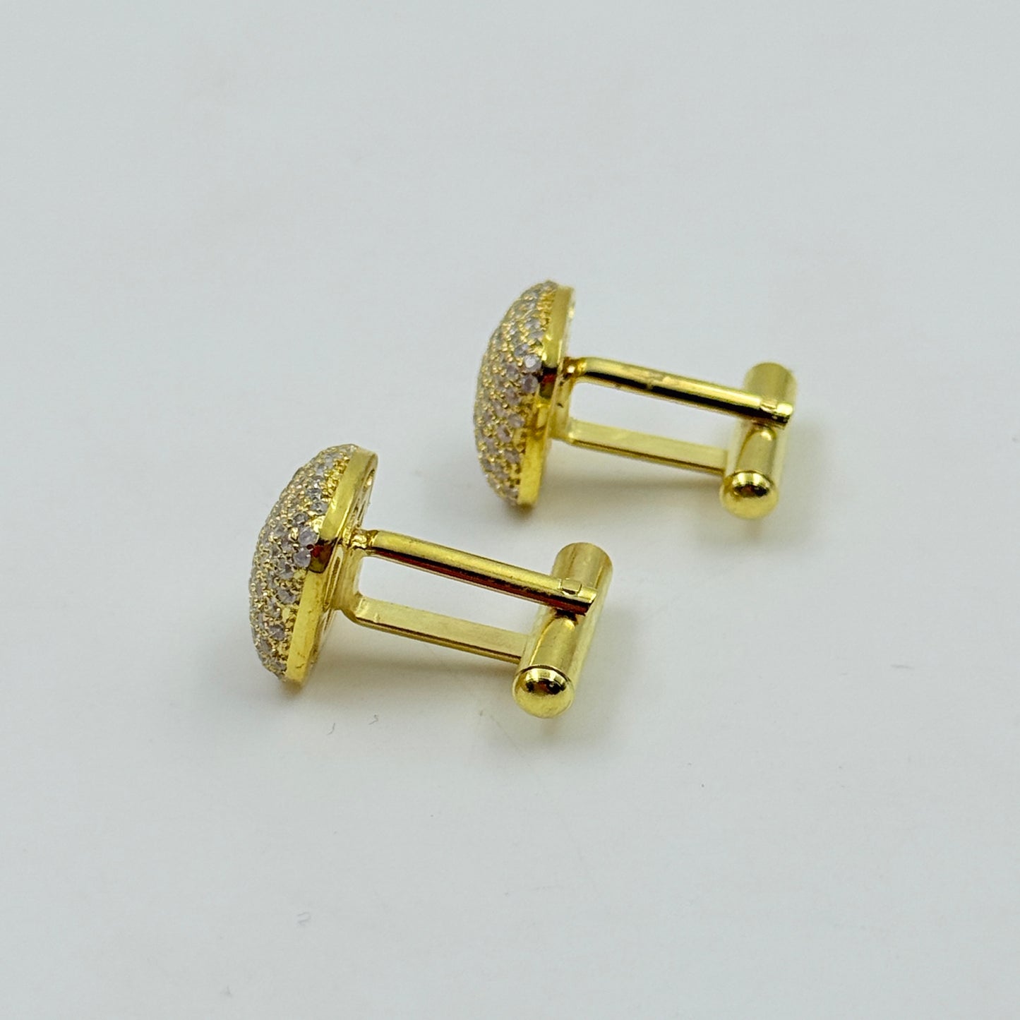 Gold MEN'S 925 Silver Dome Cufflink