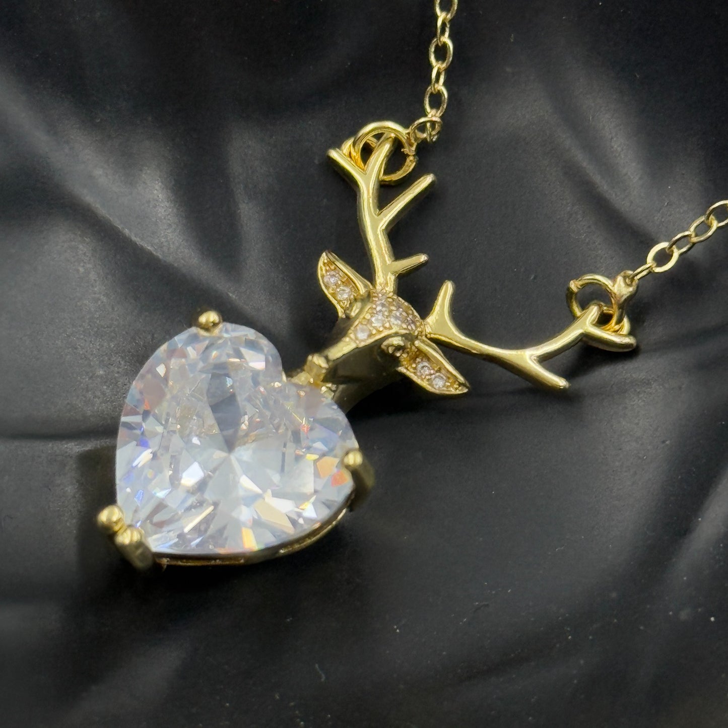 Deer Heart Necklace 18K Gold Plated Necklace