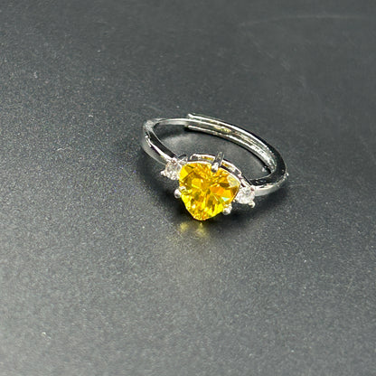 Women’s Yellow Diamond Ring 18k Gold Plated