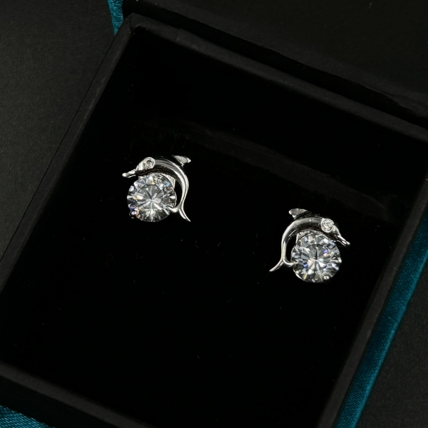 Diamond Dolphin Earring