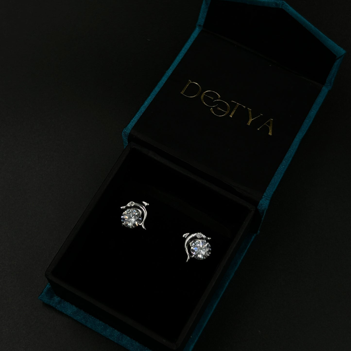 Diamond Dolphin Earring