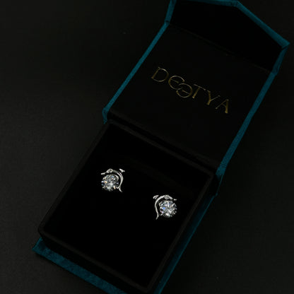 Diamond Dolphin Earring