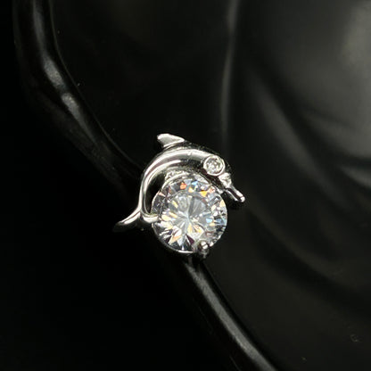 Diamond Dolphin Earring