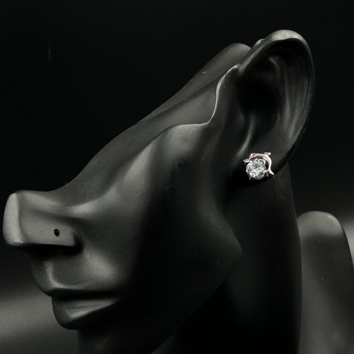 Diamond Dolphin Earring