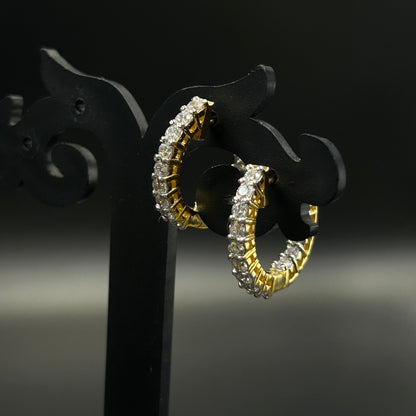 Inside Out Diamond Hoop Earring