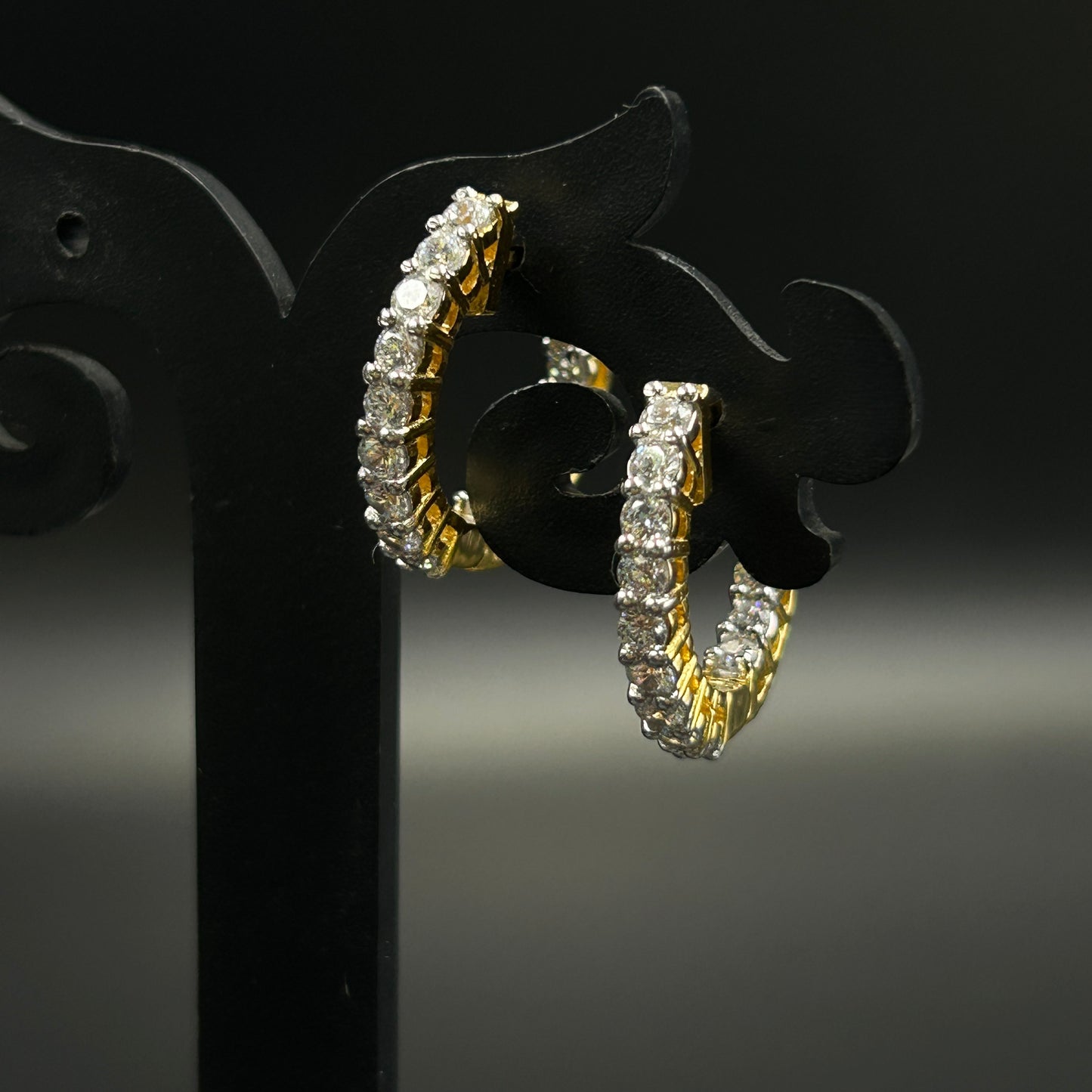 Inside Out Diamond Hoop Earring