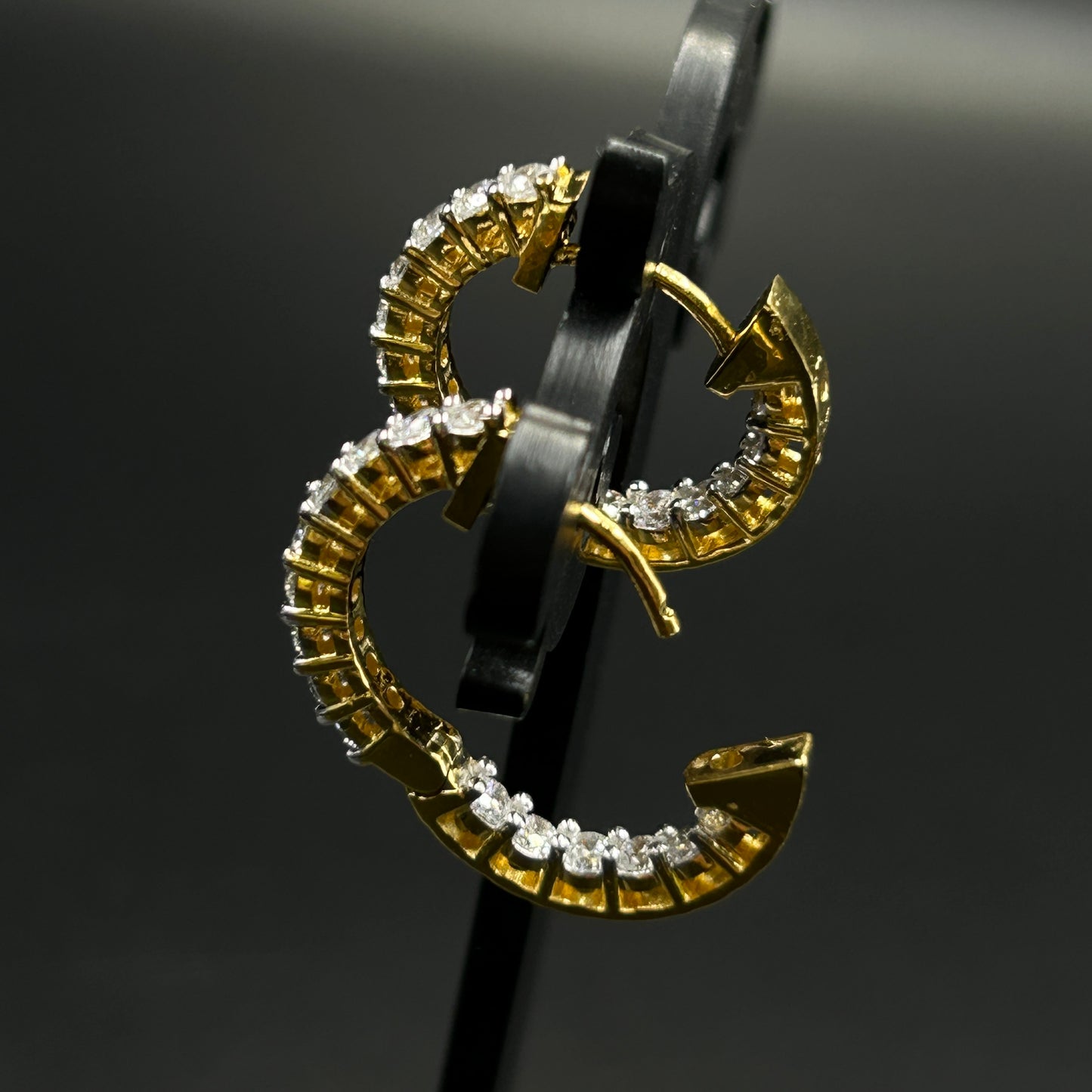 Inside Out Diamond Hoop Earring