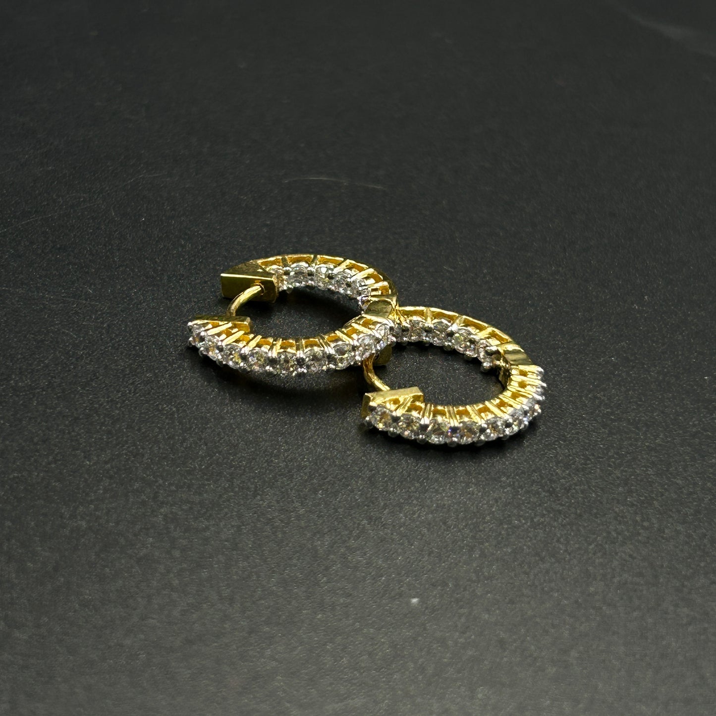 Inside Out Diamond Hoop Earring