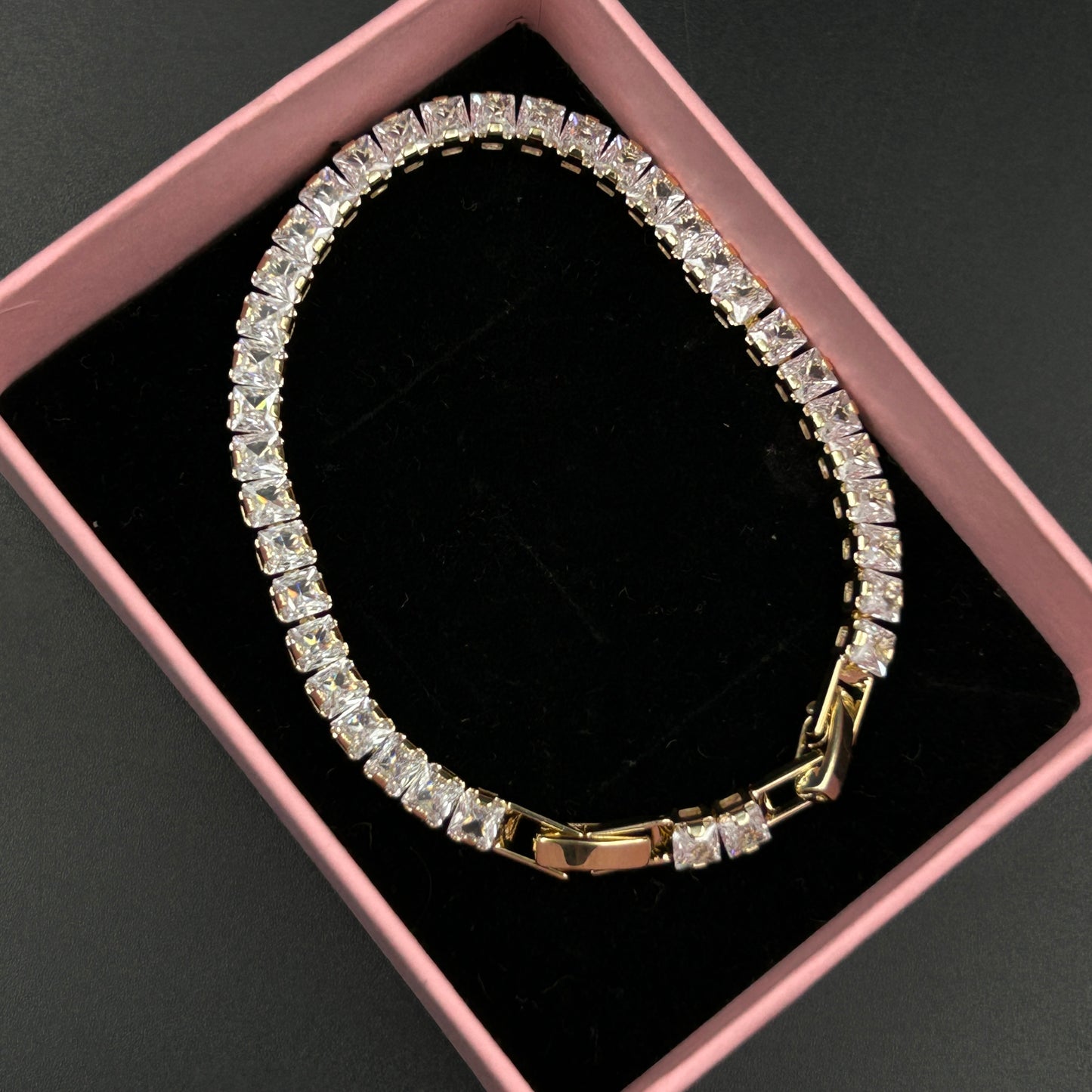 18k Yellow Gold Plated Small Baguette Bracelet