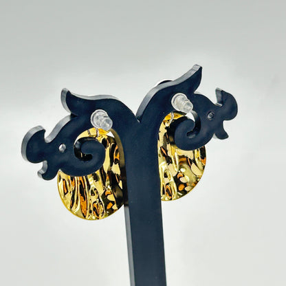 18K Gold Plated Two tone dangle earrings