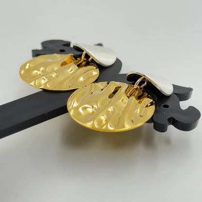 18K Gold Plated Two tone dangle earrings