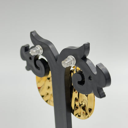 18K Gold Plated Two tone dangle earrings