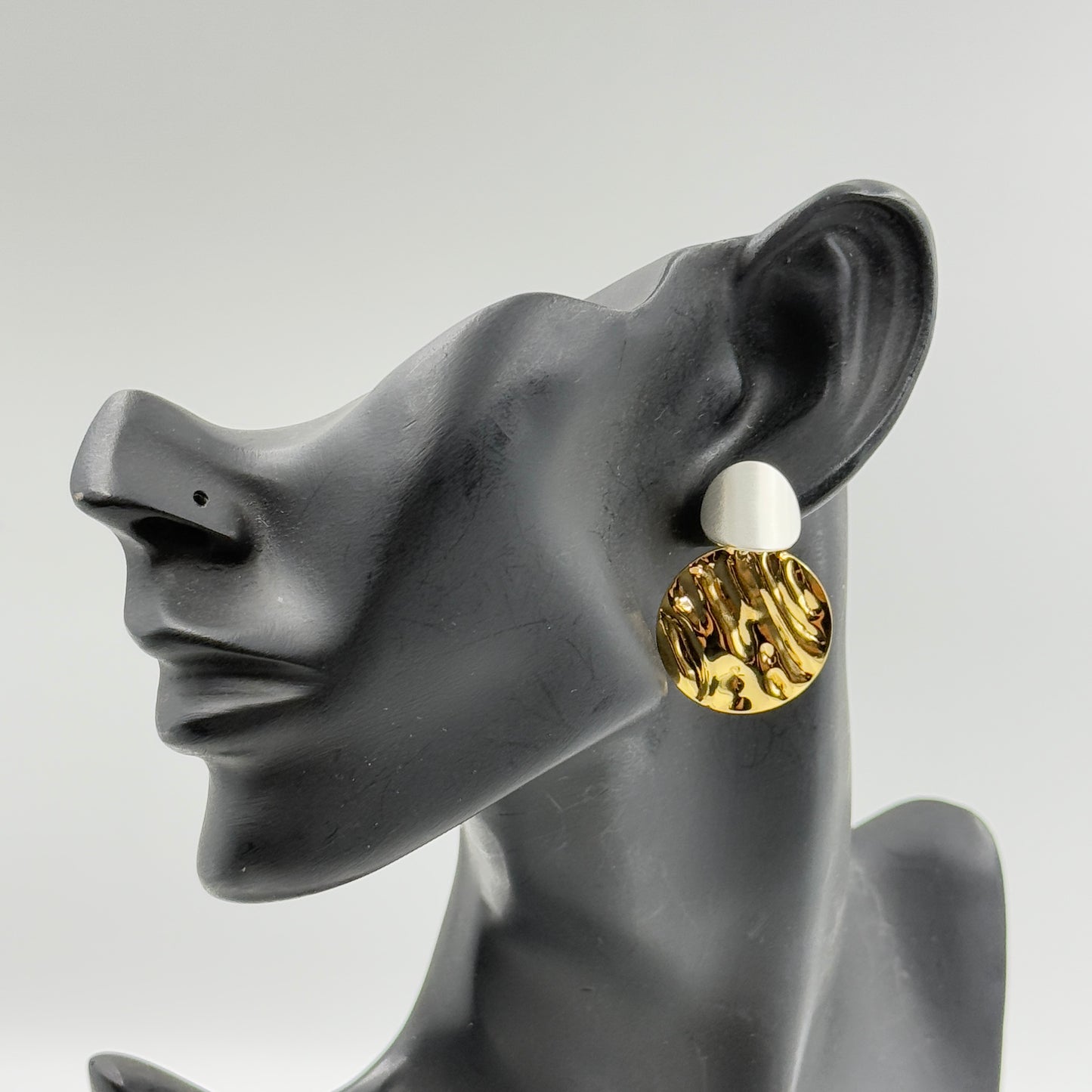 18K Gold Plated Two tone dangle earrings