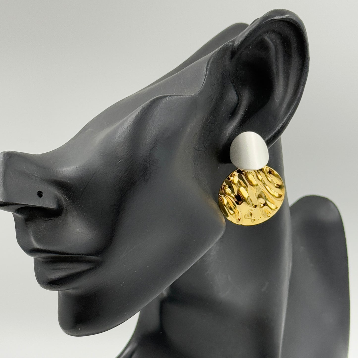 18K Gold Plated Two tone dangle earrings