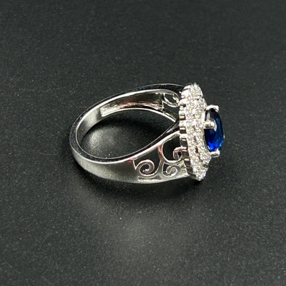 Blue Sapphire Women's Cocktail Ring