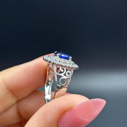 Blue Sapphire Women's Cocktail Ring